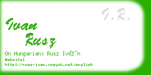 ivan rusz business card